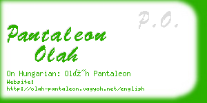 pantaleon olah business card